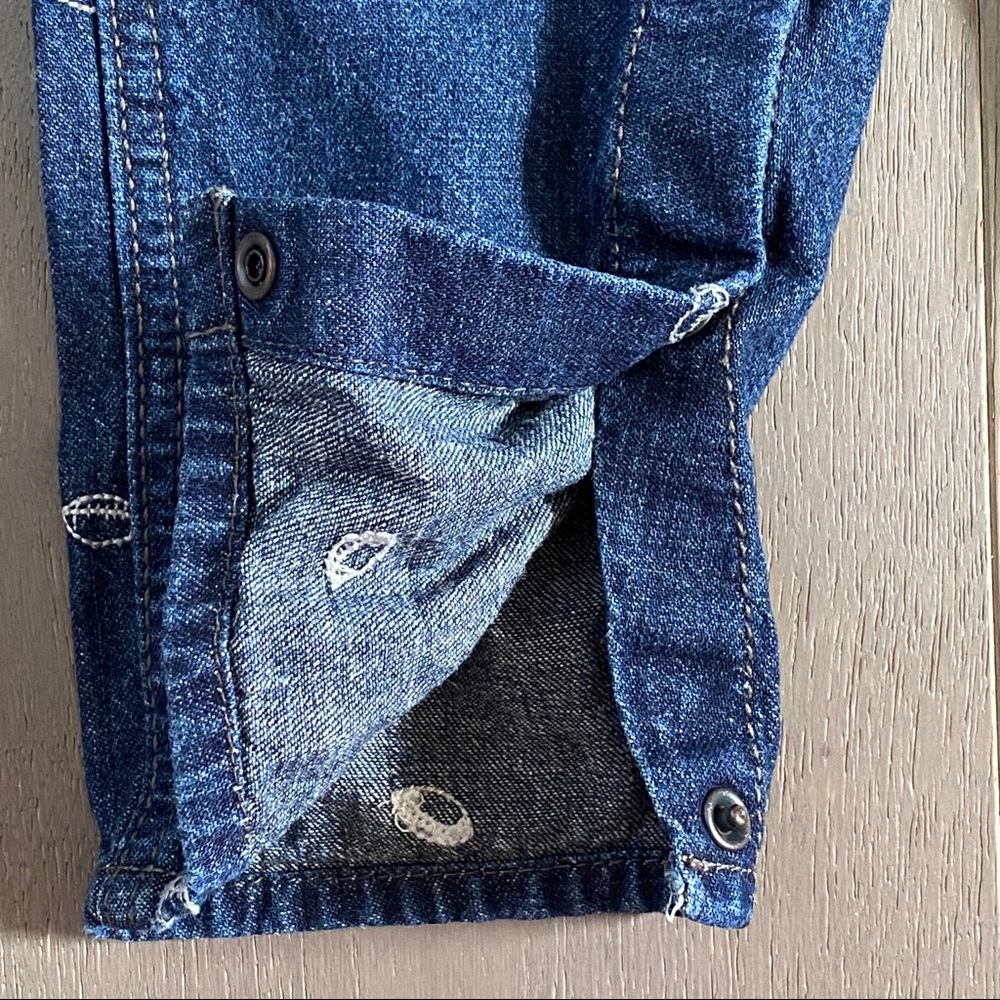 OshKosh Embroidered Football Denim Overalls - Picture 4 of 9